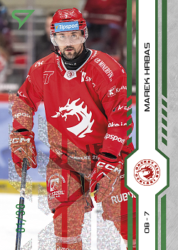 Marek Hrbas Trinec Tipsport ELH 2024/25 SportZoo 2. serie Green Glitter /30 #253